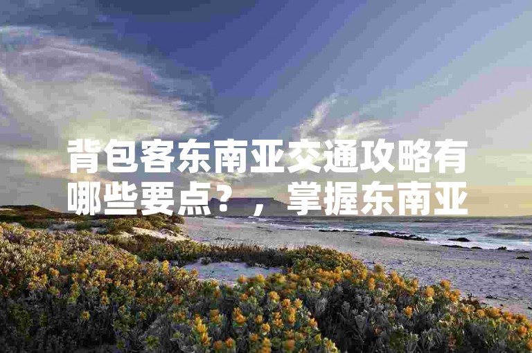 背包客东南亚交通攻略有哪些要点？，掌握东南亚交通，旅行更顺畅。
