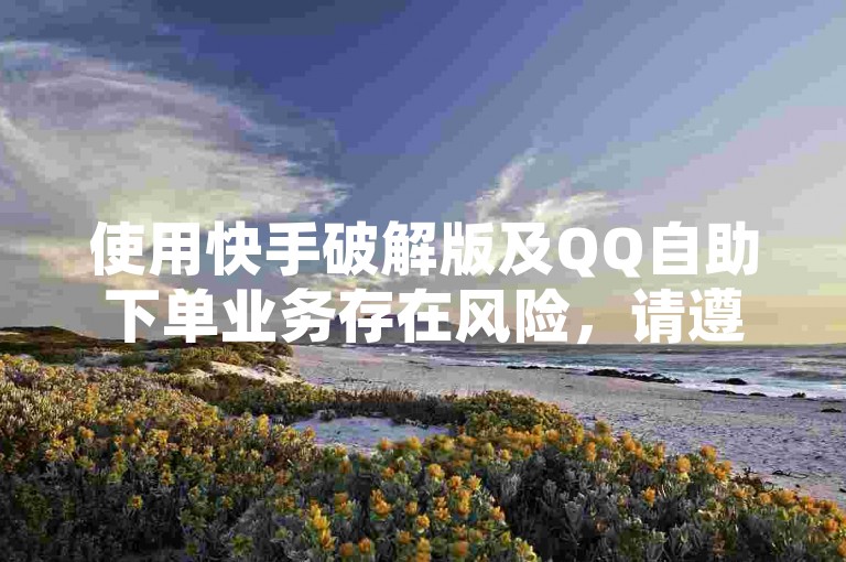 使用快手破解版及QQ自助下单业务存在风险，请遵守平台规定。