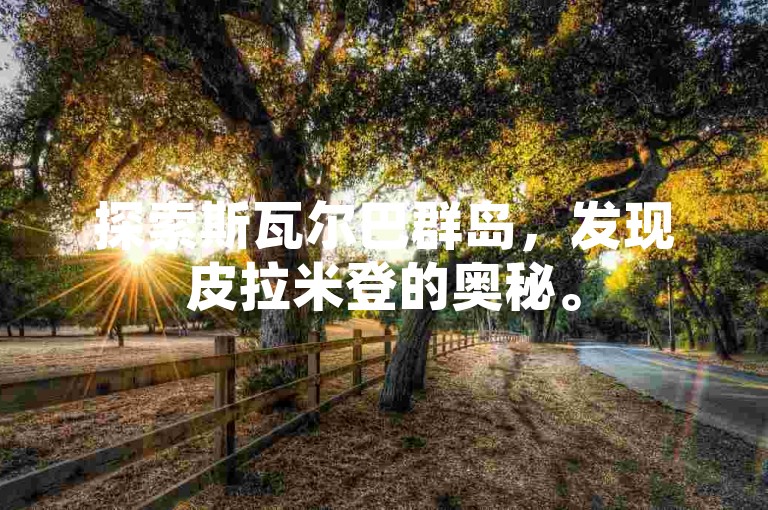 探索斯瓦尔巴群岛，发现皮拉米登的奥秘。