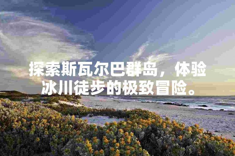 探索斯瓦尔巴群岛，体验冰川徒步的极致冒险。