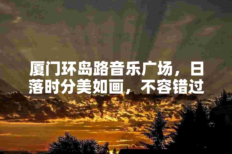 厦门环岛路音乐广场，日落时分美如画，不容错过。