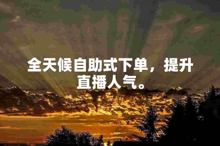 全天候自助式下单，提升直播人气。