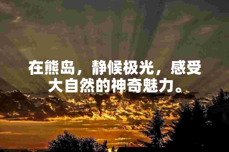 在熊岛，静候极光，感受大自然的神奇魅力。