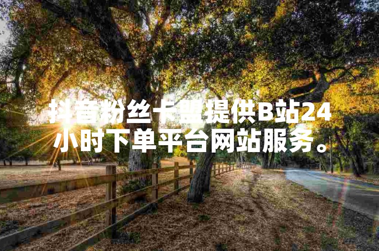 抖音粉丝卡盟提供B站24小时下单平台网站服务。