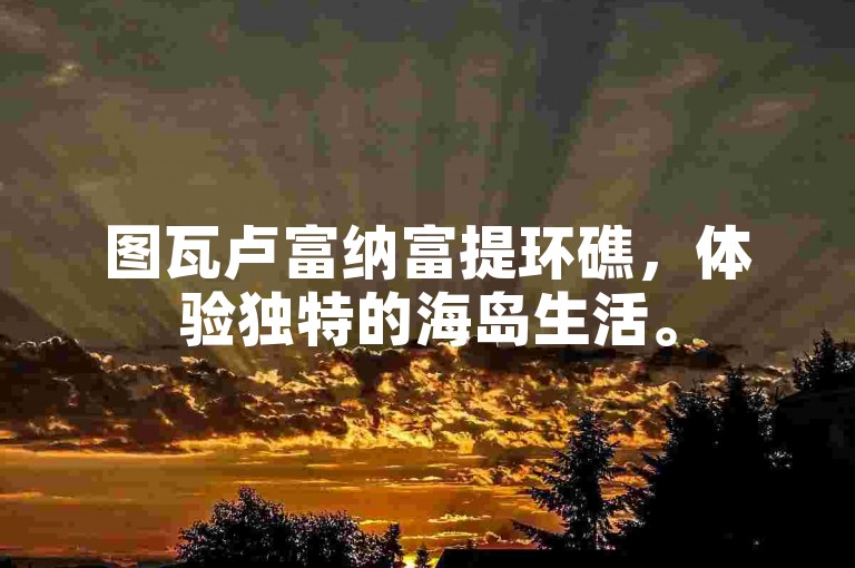 图瓦卢富纳富提环礁，体验独特的海岛生活。