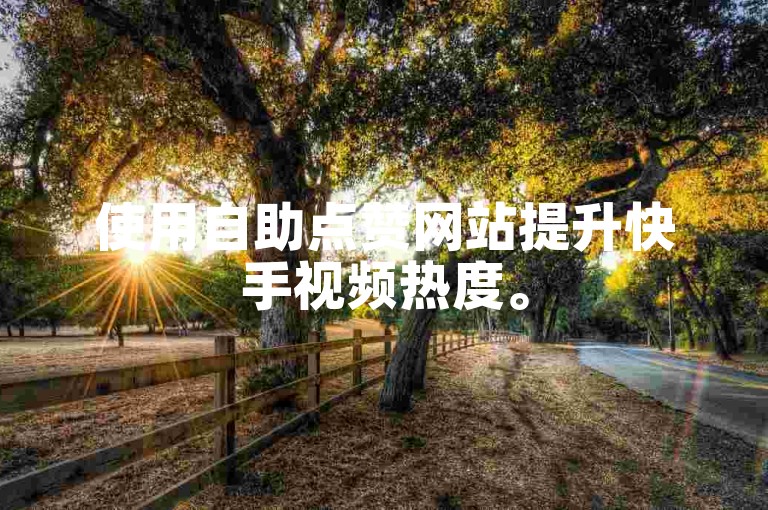 使用自助点赞网站提升快手视频热度。