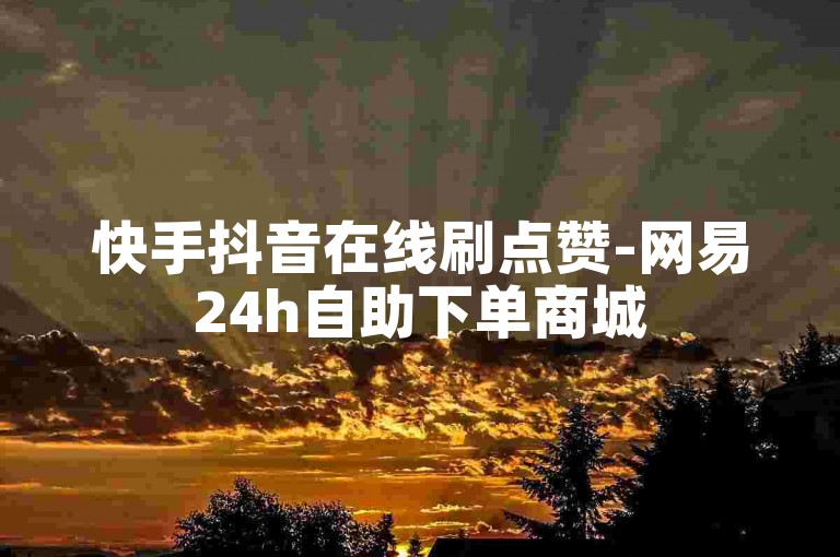 快手抖音在线刷点赞-网易24h自助下单商城
