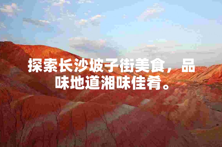 探索长沙坡子街美食，品味地道湘味佳肴。