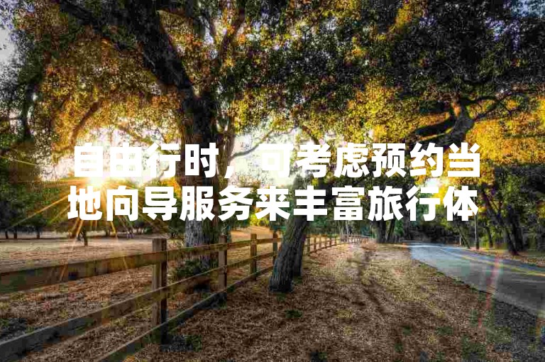 自由行时，可考虑预约当地向导服务来丰富旅行体验。