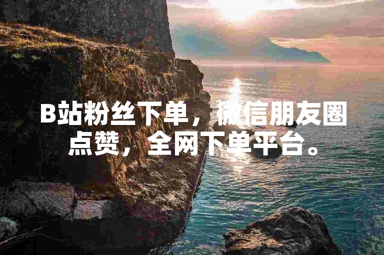 B站粉丝下单，微信朋友圈点赞，全网下单平台。