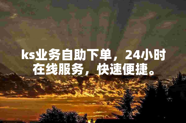 ks业务自助下单，24小时在线服务，快速便捷。