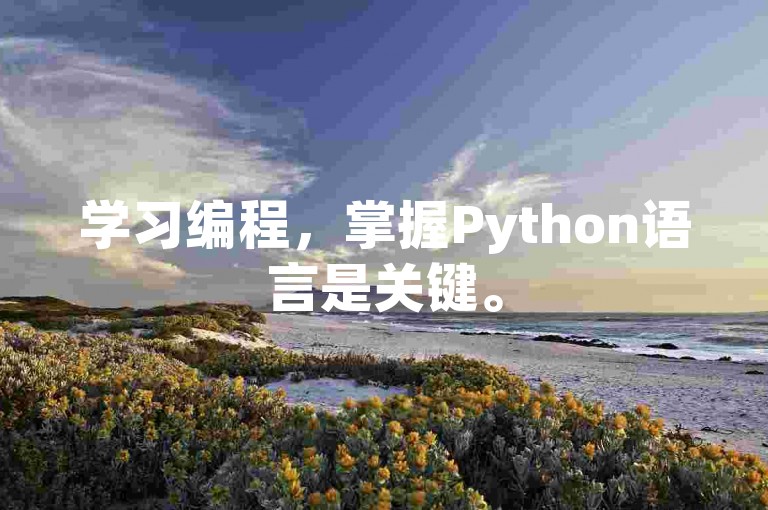 学习编程，掌握Python语言是关键。