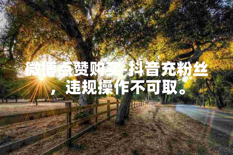 微博点赞购买-抖音充粉丝，违规操作不可取。