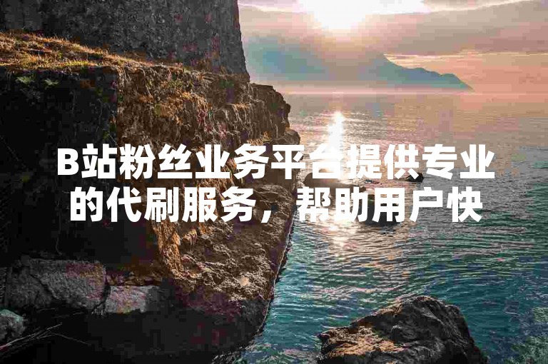 B站粉丝业务平台提供专业的代刷服务，帮助用户快速增加粉丝数量。