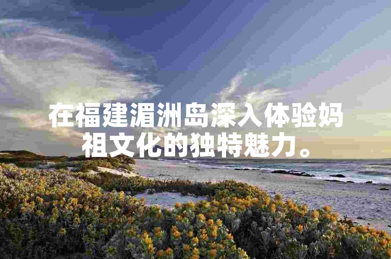在福建湄洲岛深入体验妈祖文化的独特魅力。