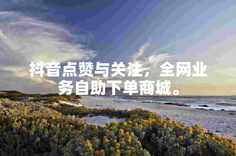 抖音点赞与关注，全网业务自助下单商城。
