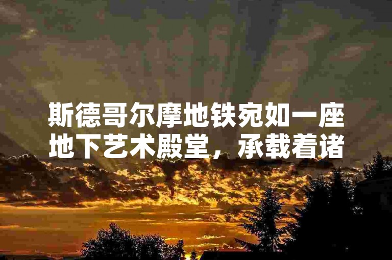 斯德哥尔摩地铁宛如一座地下艺术殿堂，承载着诸多独特且迷人的艺术瑰宝。
