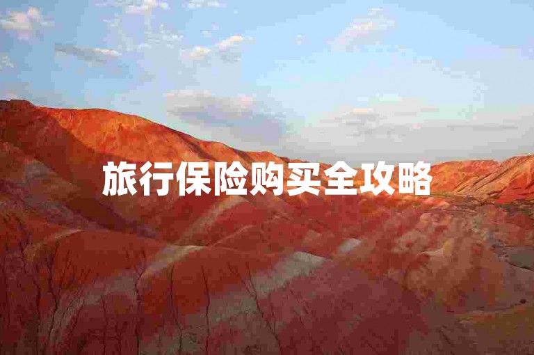 旅行保险购买全攻略