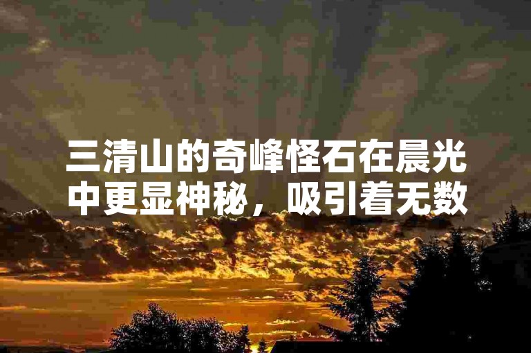 三清山的奇峰怪石在晨光中更显神秘，吸引着无数摄影师前来捕捉这难得一见的自然奇观。