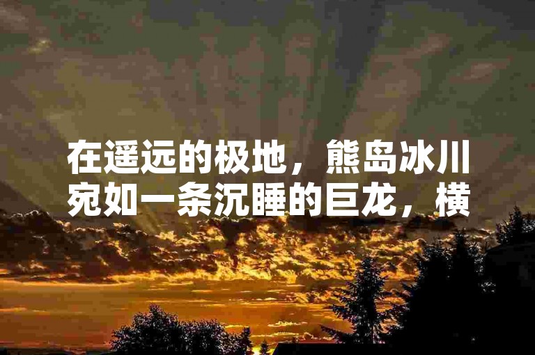在遥远的极地，熊岛冰川宛如一条沉睡的巨龙，横卧于冰原之上，散发着神秘而冷峻的气息。