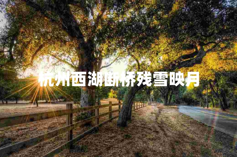 杭州西湖断桥残雪映月