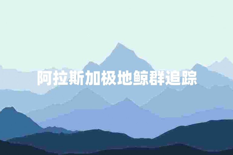 阿拉斯加极地鲸群追踪