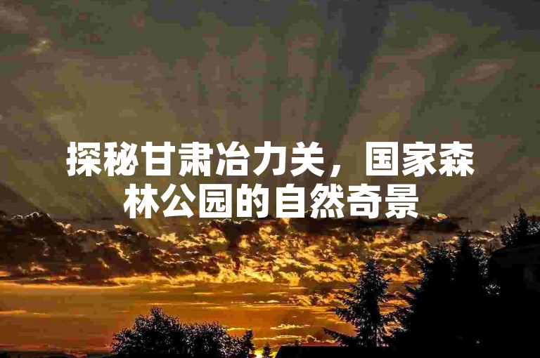 探秘甘肃冶力关，国家森林公园的自然奇景