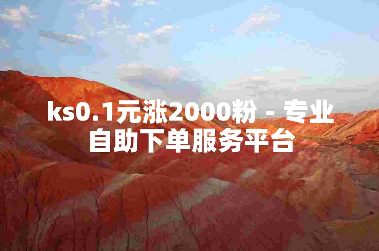 ks0.1元涨2000粉 - 专业自助下单服务平台