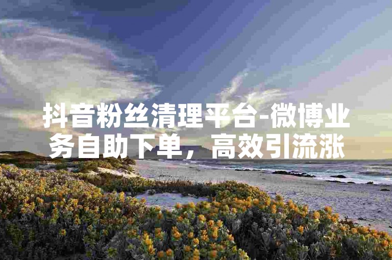 抖音粉丝清理平台-微博业务自助下单，高效引流涨粉