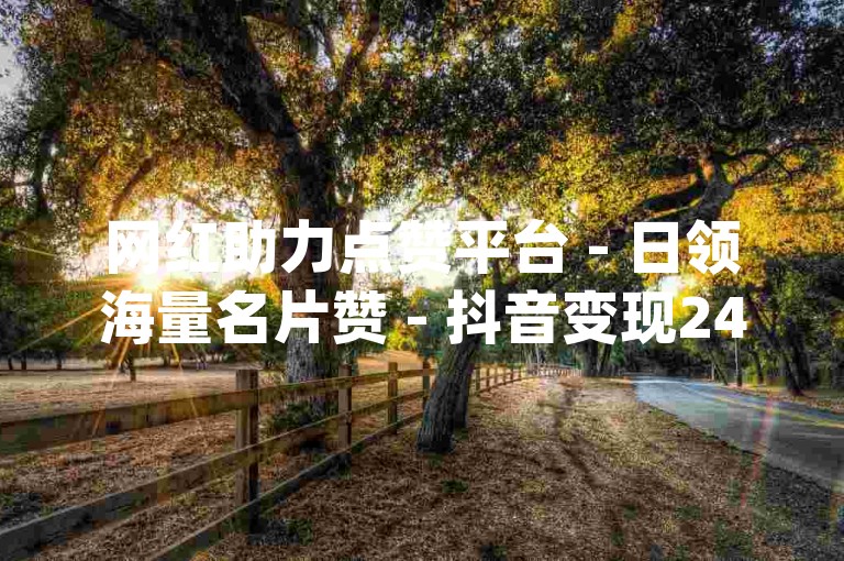 网红助力点赞平台 - 日领海量名片赞 - 抖音变现24h服务 - dy赞充值