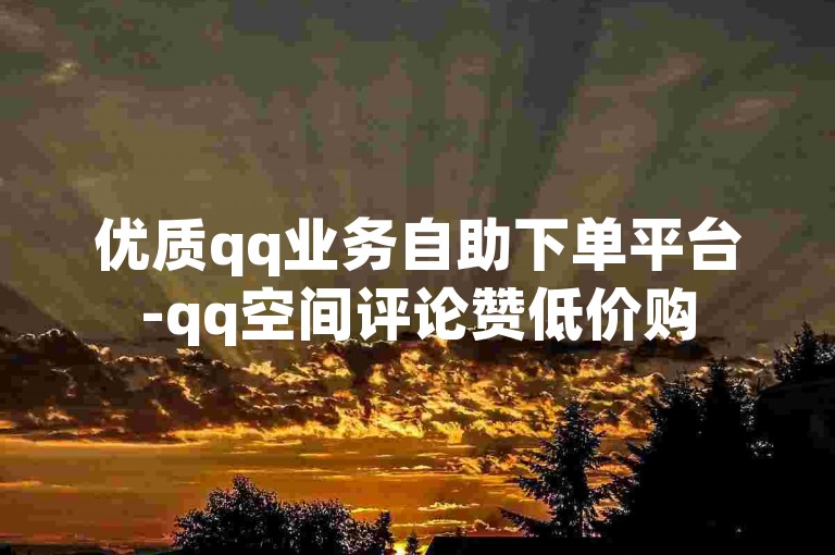 优质qq业务自助下单平台-qq空间评论赞低价购