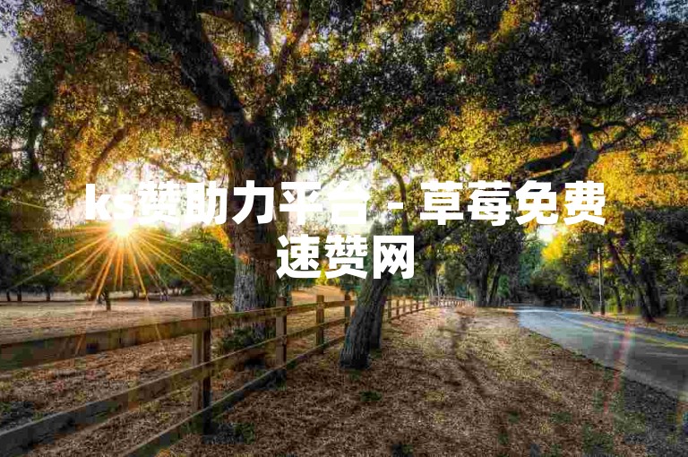 ks赞助力平台 - 草莓免费速赞网