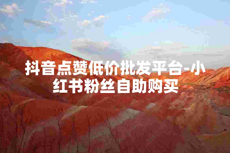 抖音点赞低价批发平台-小红书粉丝自助购买