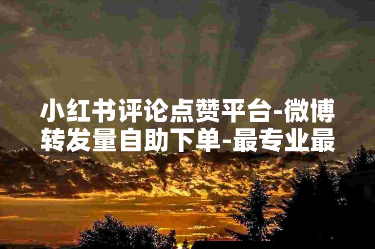 小红书评论点赞平台-微博转发量自助下单-最专业最靠谱的平台-拼多多砍价助力