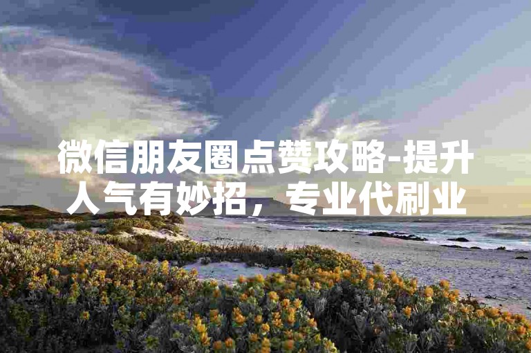 微信朋友圈点赞攻略-提升人气有妙招，专业代刷业务24小时不打烊-低价高效助你成焦点!