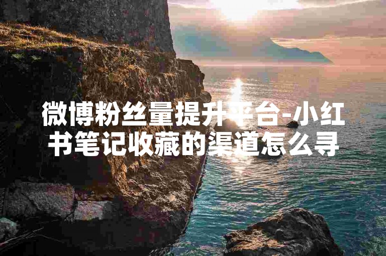 微博粉丝量提升平台-小红书笔记收藏的渠道怎么寻