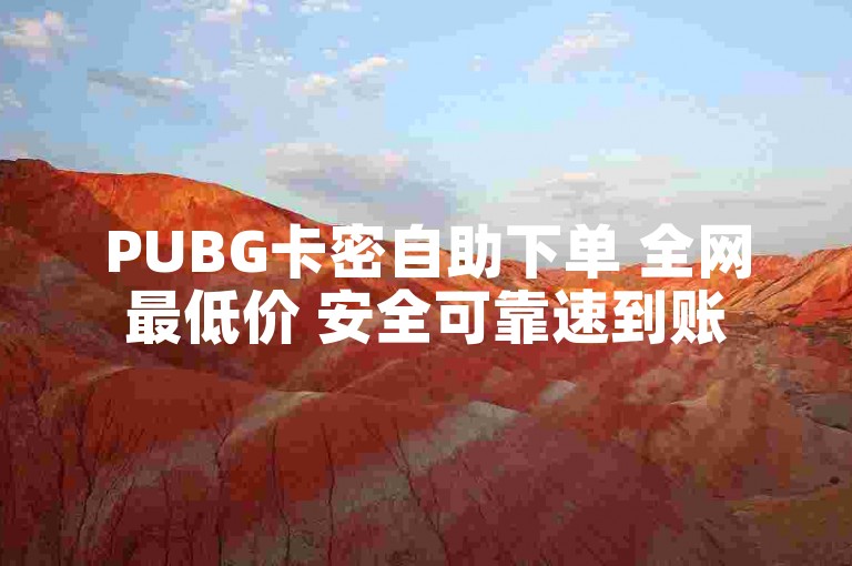 PUBG卡密自助下单 全网最低价 安全可靠速到账