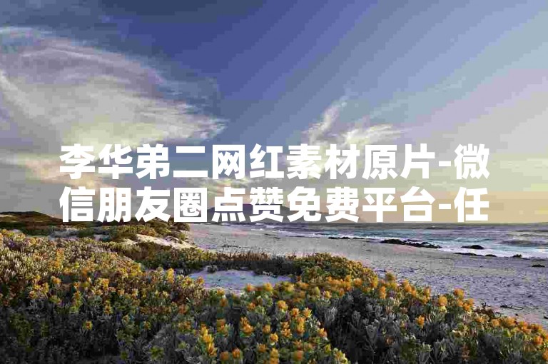 李华弟二网红素材原片-微信朋友圈点赞免费平台-任务接单中心-快速涨粉技巧-