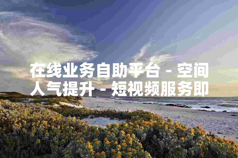 在线业务自助平台 - 空间人气提升 - 短视频服务即时下单 - 账号资源安全购