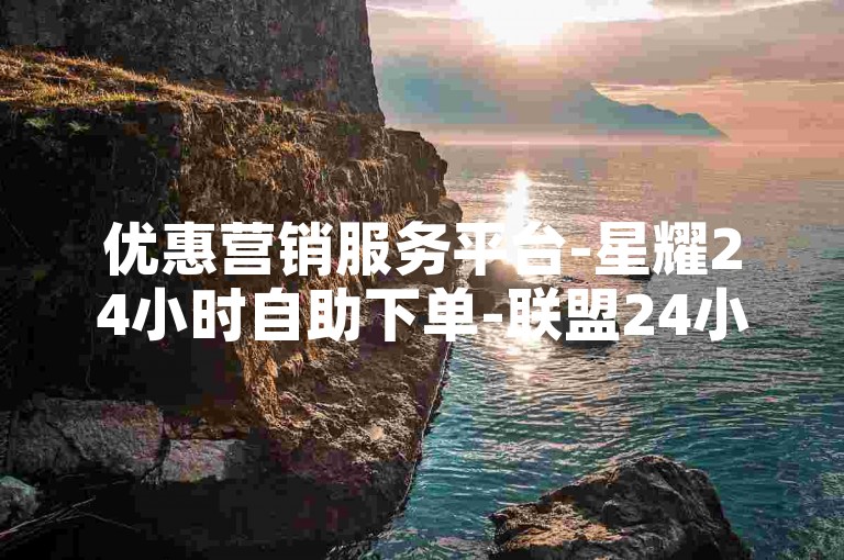 优惠营销服务平台-星耀24小时自助下单-联盟24小时自动发卡平台-小红书入口2024新上线