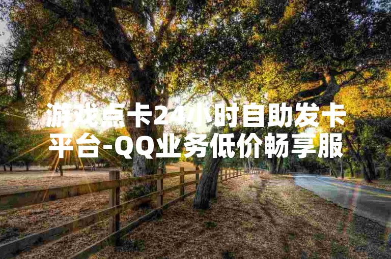 游戏点卡24小时自助发卡平台-QQ业务低价畅享服务