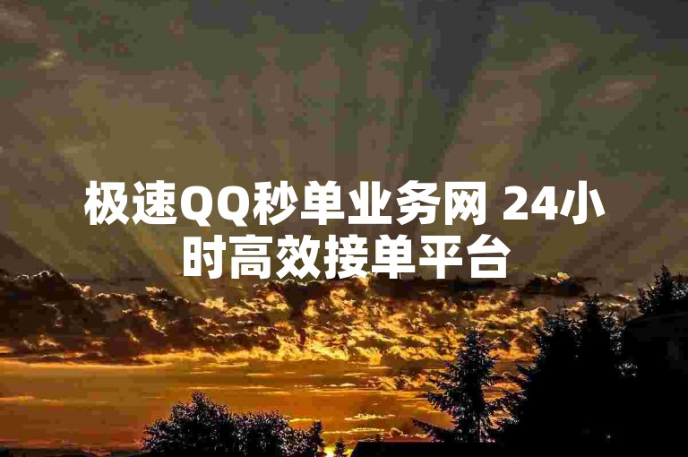 极速QQ秒单业务网 24小时高效接单平台