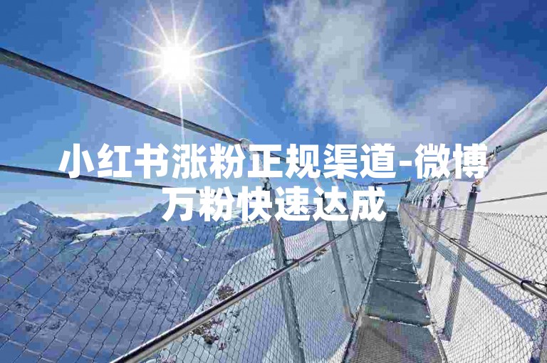 小红书涨粉正规渠道-微博万粉快速达成