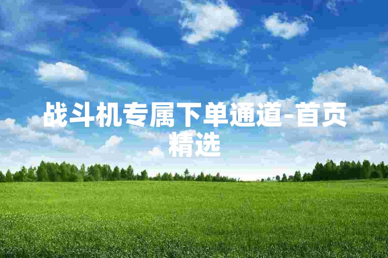 战斗机专属下单通道-首页精选