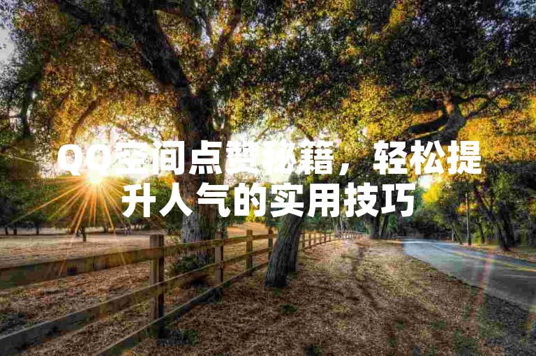 QQ空间点赞秘籍，轻松提升人气的实用技巧