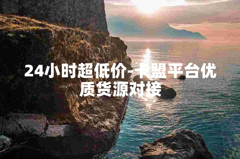 24小时超低价-卡盟平台优质货源对接