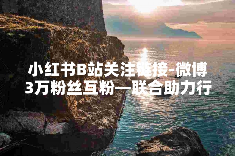 小红书B站关注链接-微博3万粉丝互粉—联合助力行动