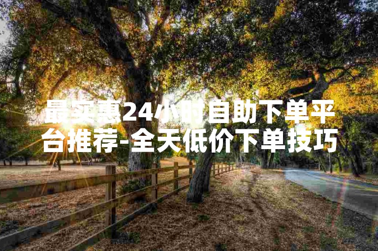 最实惠24小时自助下单平台推荐-全天低价下单技巧！微博涨粉秘籍-快手抢单攻略！