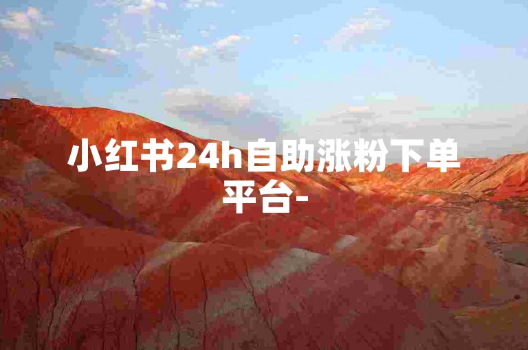 小红书24h自助涨粉下单平台-