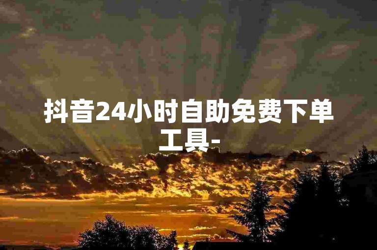 抖音24小时自助免费下单工具-